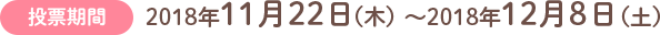 投票期間は2018年11月22日木曜日から2018年12月8日土曜日まで